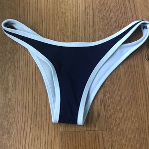 Navy and white bikini bottoms